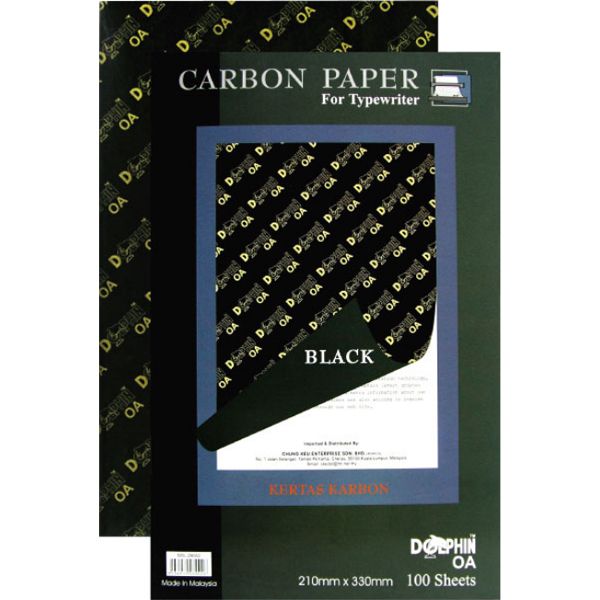 DOLPHIN TYPEWRITERS CARBON PAPER BLACK (100 SHEETS)