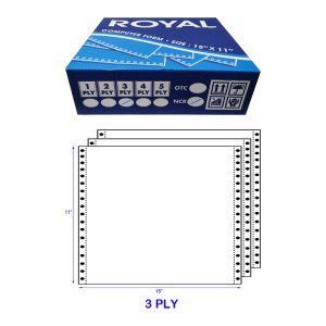 ROYAL A3 3 PLY NCR BLANK COMPUTER FORM (330 FANS) (55GSM)