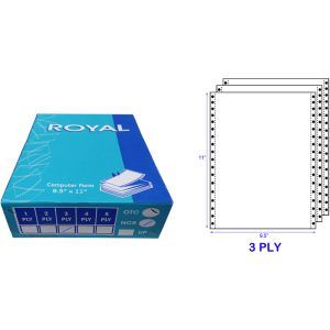 ROYAL A4 3 PLY NCR BLANK COMPUTER FORM (330 FANS) (55GSM)