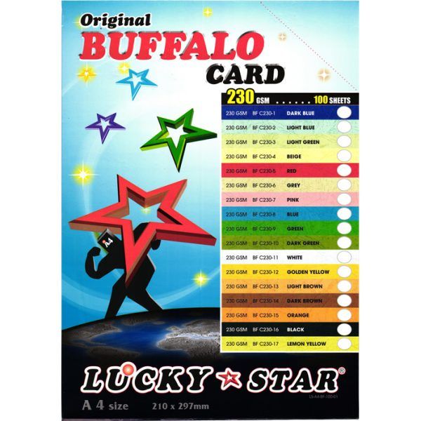 BUFFALO CARD 230GSM A4 (100 PCS)