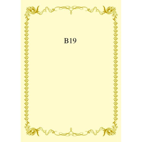 CERTIFICATE CARD WITH GOLD HOT STAMPING BORDER DESIGN A4 160GSM (100 PCS) B19