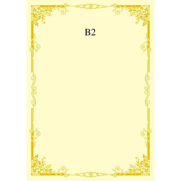 CERTIFICATE CARD WITH GOLD HOT STAMPING BORDER DESIGN A4 160GSM (100 PCS) B2