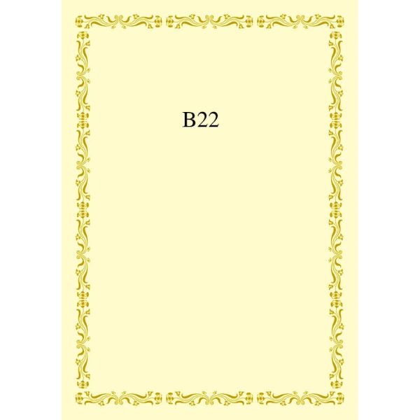 CERTIFICATE CARD WITH GOLD HOT STAMPING BORDER DESIGN A4 160GSM (100 PCS) B22