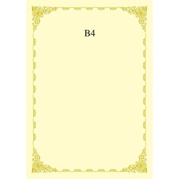 CERTIFICATE CARD WITH GOLD HOT STAMPING BORDER DESIGN A4 160GSM (100 PCS) B4