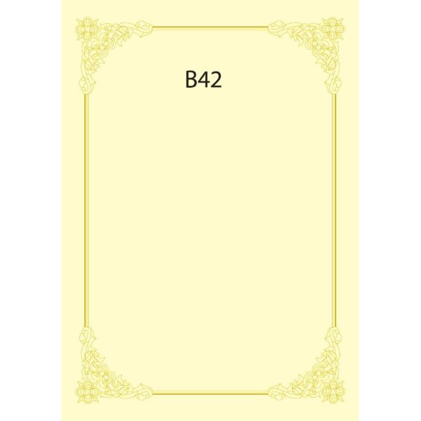 CERTIFICATE CARD WITH GOLD HOT STAMPING BORDER DESIGN A4 160GSM (100 PCS) B42