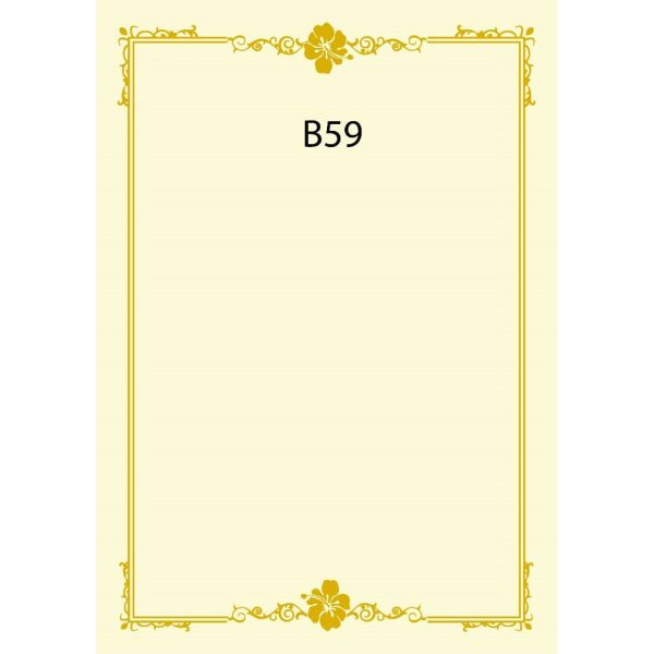 CERTIFICATE CARD WITH GOLD HOT STAMPING BORDER DESIGN A4 160GSM (100 PCS) B59