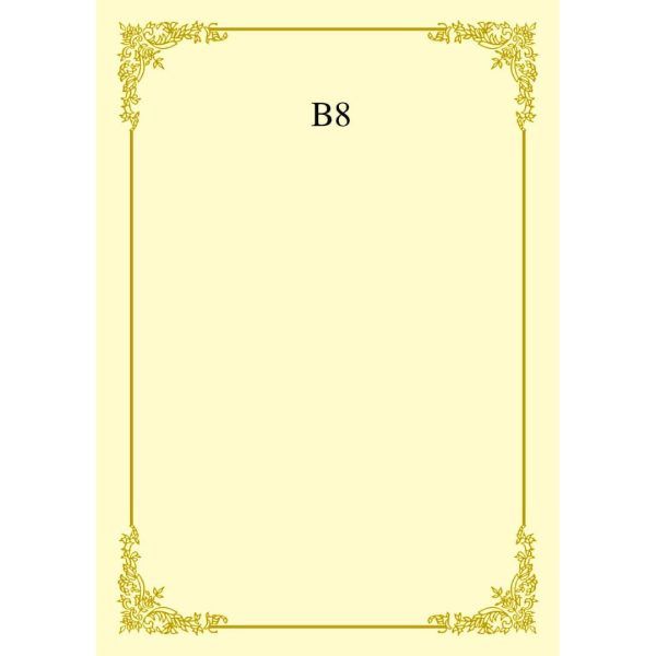 CERTIFICATE CARD WITH GOLD HOT STAMPING BORDER DESIGN A4 160GSM (100 PCS) B8
