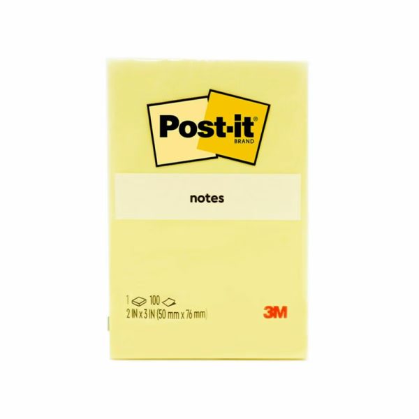 3M 656 2 X 3 POST-IT NOTES YELLOW (100 SHEETS) (51MM X 76MM)