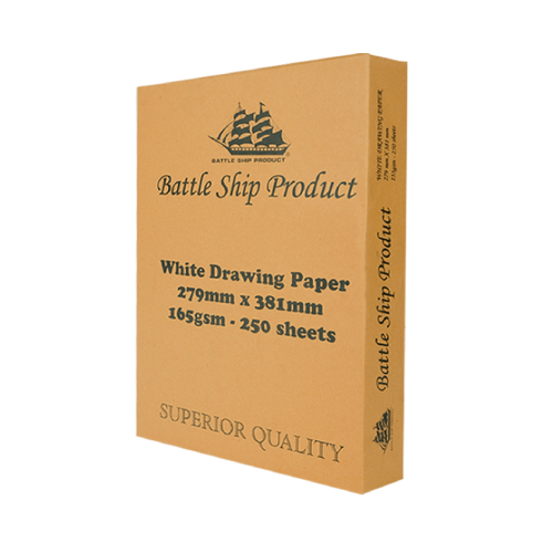 BATTLESHIP 165GSM WHITE DRAWING PAPER (11 X 15) (250 PCS)