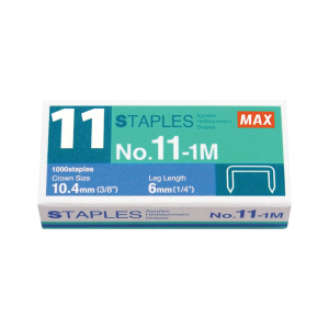 MAX NO. 11-1M STAPLES BULLET (1000 PCS)